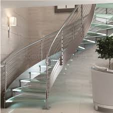 apartment curved steel glass staircase