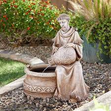 St Francis Outdoor Fountain Statue 20