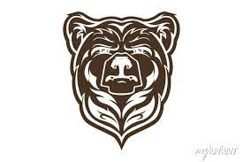Bear Head Mascot Vector Bear Logo