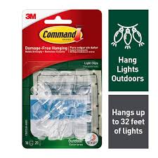 Command Outdoor Light Clips Clear