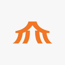 Orange Color House Logo Template Design