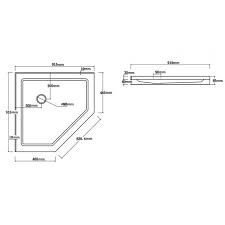 36 X 36 In Neo Angle Shower Base With