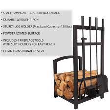 Fireplace Tool Set And Log Rack 5
