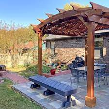 Arched Pergola Kits Redwood Arched