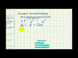 Solving Problems Involving Percent