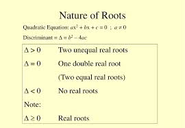 Ppt Nature Of Roots Powerpoint