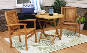 Sunnydaze Solid Teak Outdoor Stackable