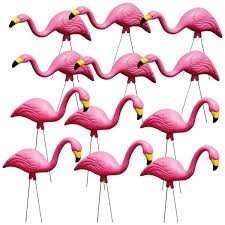 Bloem Pink Plastic Flamingos Garden