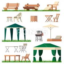 Garden Furniture Vector Tent Table