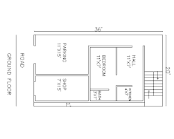 30x40 House Plan 20 X 40 West Facing