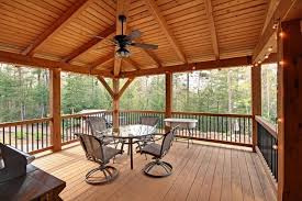 Timber Frame Porch Deck Entrance