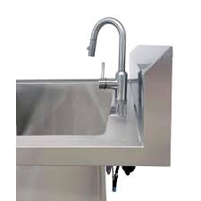 Glacier Bay All In One 30 In Stainless Steel Wall Mount Commercial Utility Kitchen Sink With Faucet Silver