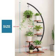 5 Tier Metal Plant Stand Curved Metal