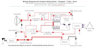 simple motorcycle wiring diagram for