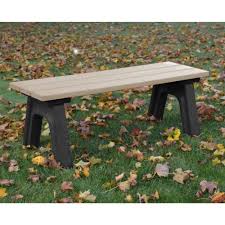 Plastic Outdoor Bench 4 Ft Recycled