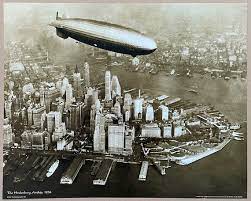 Zeppelin Over Ny Exhibition Poster The