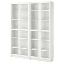 Billy Oxberg Bookcase White Glass