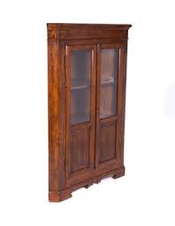 Corner Cabinet In Wood With Glass Door