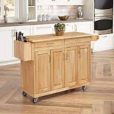 Homestyles Natural Wood Kitchen Cart