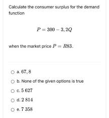 Calculate The Consumer Surplus