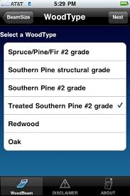 wood beam design app from construction