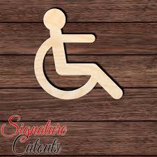Wheelchair Icon Unfinished Wooden