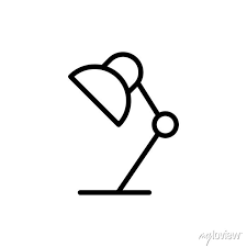 Table Lamp Tool Icon Simple Line