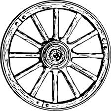 Vector Graphic Wagon Wheel Clip Art