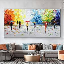 Art Colorful Trees Abstract Painting