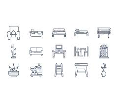 Furniture And Home Interior Icon Set