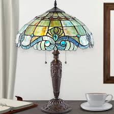 Antique Table Lamp Glass Shade In Lamps