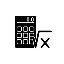 Algebra Black Glyph Icon Calculator