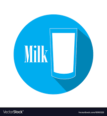 Dairy Milk Glass On Round Icon Royalty