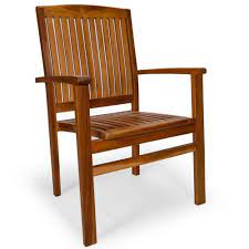 Cedar Outdoor Teak Wood Stacking Chair