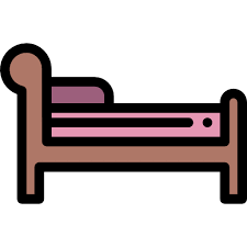 Bed Detailed Rounded Lineal Color Icon