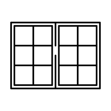 Window Icon Simple Outline Style