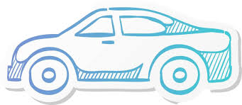 Hand Drawn Sticker Style Icon Car Sedan