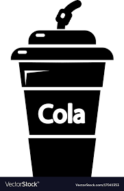 Cola Plastic Glass Icon Simple Black