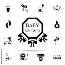 Inscription Baby Shower Icon Baby