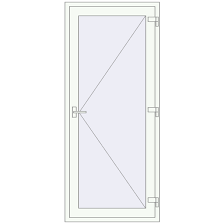 Plastic Entrance Door 90x210 Cm