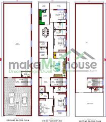 Buy 100x25 House Plan 100 By 25 Front