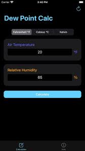 Dew Point Calculator Calc By Dang Phan