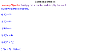 Expanding Algebraic Expressions