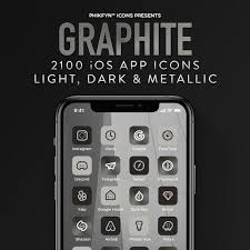 2100 Grey Graphite App Icons Pack For