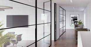 Glass Interior Walls With A Steel Look