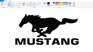 How To Draw In Ms Paint Mustang Logo