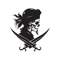 Pirate Head Minimal Modern Icon Simple