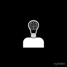 Creative Idea Icon Isolated On Dark