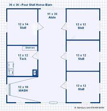 Barn Plans 4 Stall Horse Barn Plans