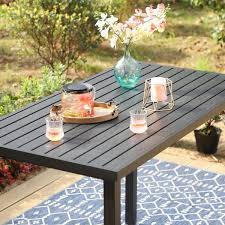 Metal Bar Height Outdoor Dining Table